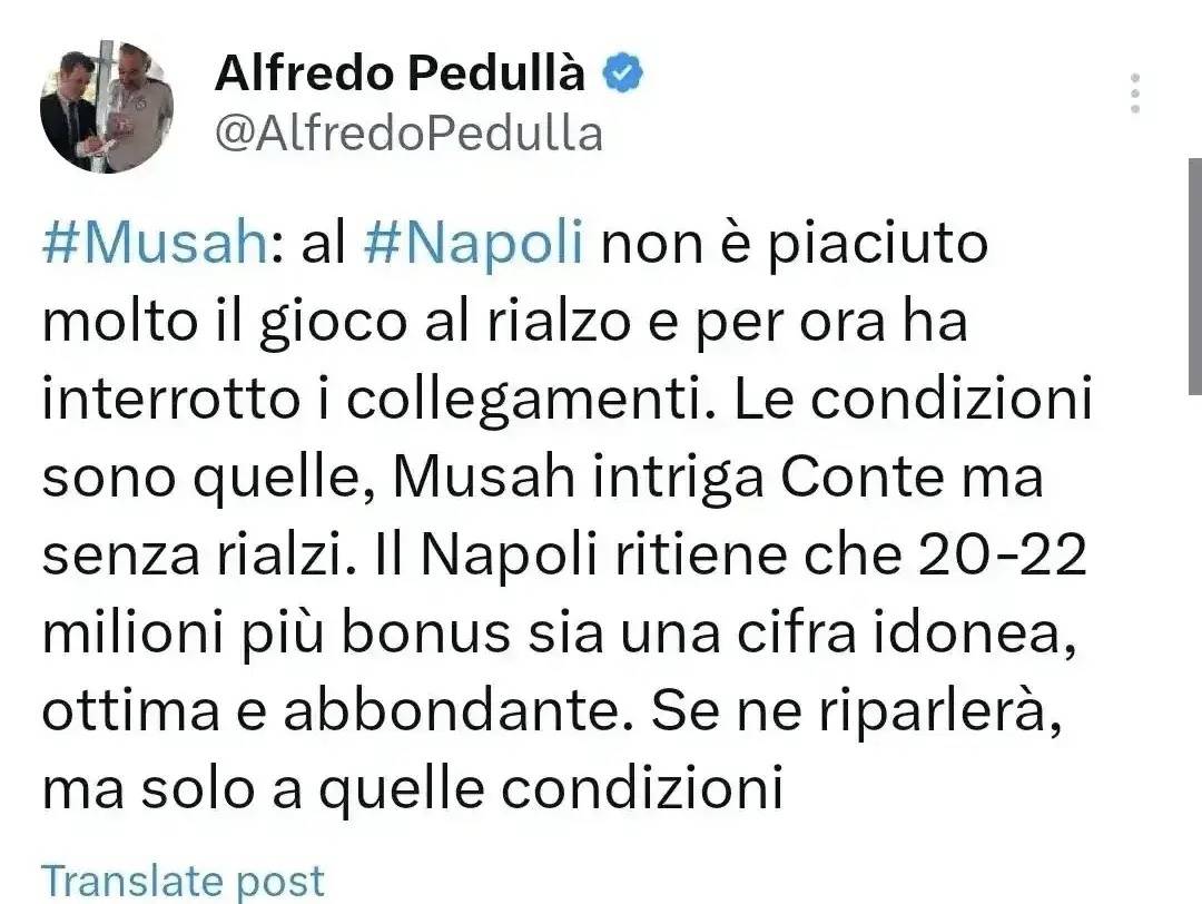 意甲媒体透露：佛罗伦萨对米兰球员穆萨充满兴趣，询问的简单介绍